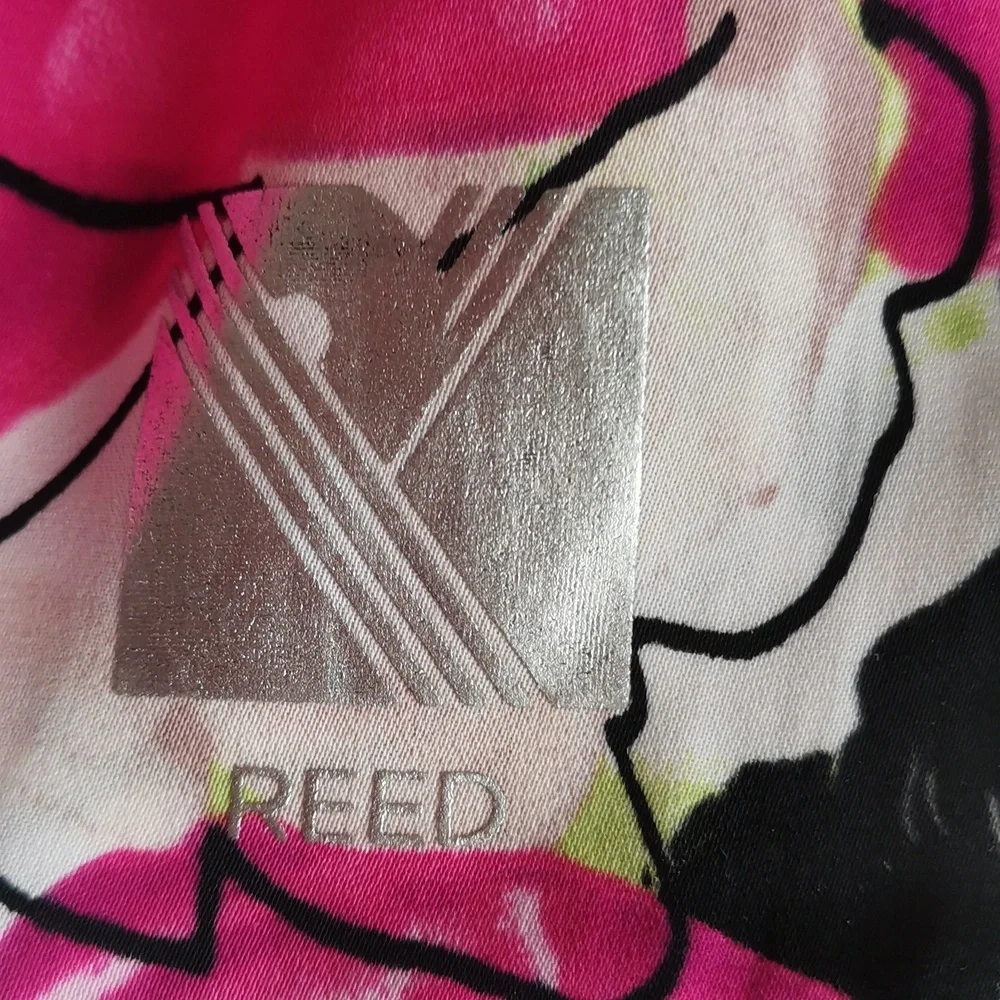 Reed Square Pink Floral Scarf